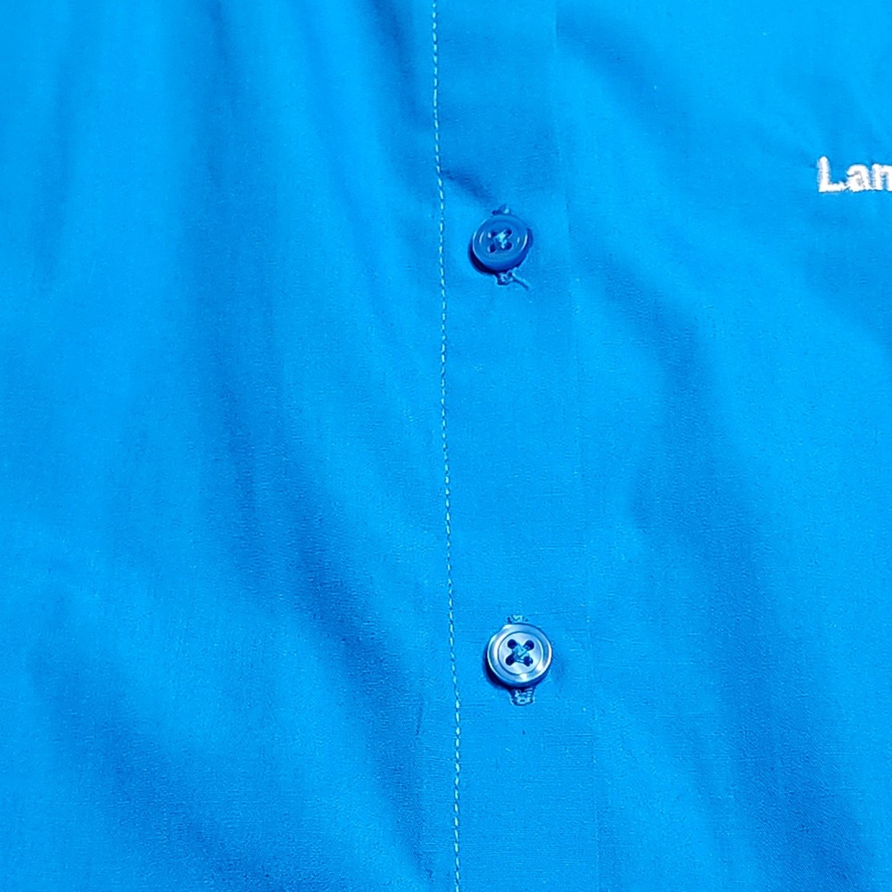 NASA Shirt Womens XL Langley Research Center Button Down Up Blue Embroidered USA - Picture 5 of 10
